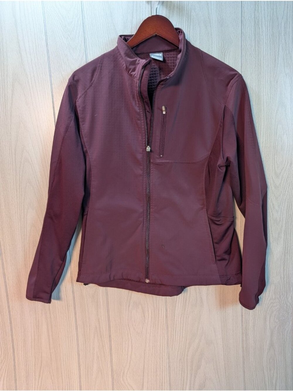 Nike Fit Storm Jacket Womens Size Large Purple Full Zip Long Sleeves Pockets